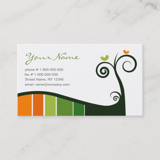 Customizable Swirls Business Card