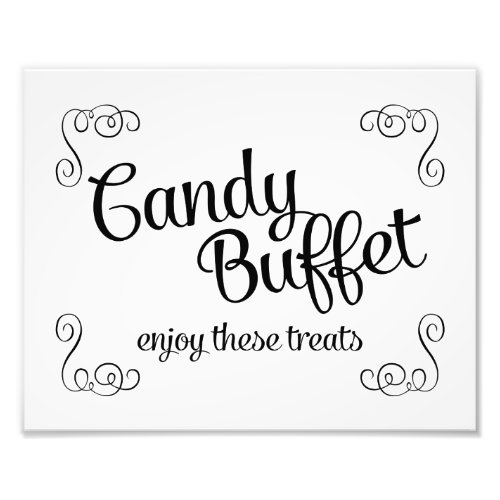 Swirls Candy Buffet Custom Wedding Print