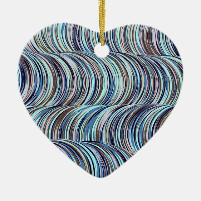 Swirls Ceramic Ornament (Front)
