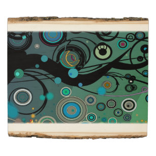 Swirl Wood Wall Art Zazzle