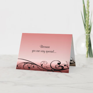 Swirls Deco Birthday Card