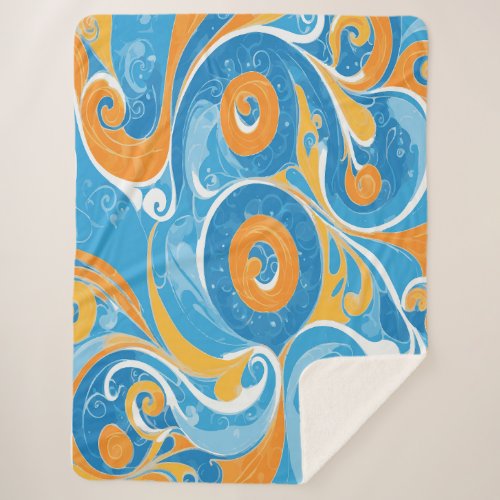 Swirls Design  Sherpa Blanket