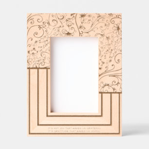 Swirls Flourishes Lines Unique 4x6P Gratitude Engraved Frames