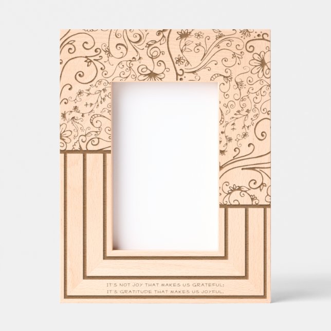 Swirls Flourishes Lines Unique 4x6P Gratitude Engraved Frames (Front)