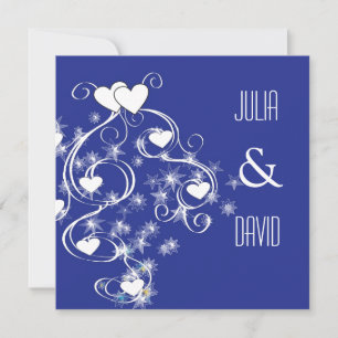 Swirls & Hearts Modern Wedding Invitation