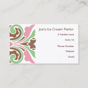 Swirls in Ice Cream Colors Business Card