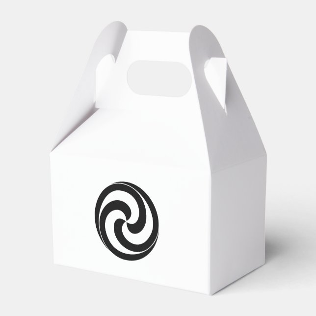 Swirls in shape of ball favor boxes (Back Side)
