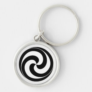 Swirls in shape of ball keychain