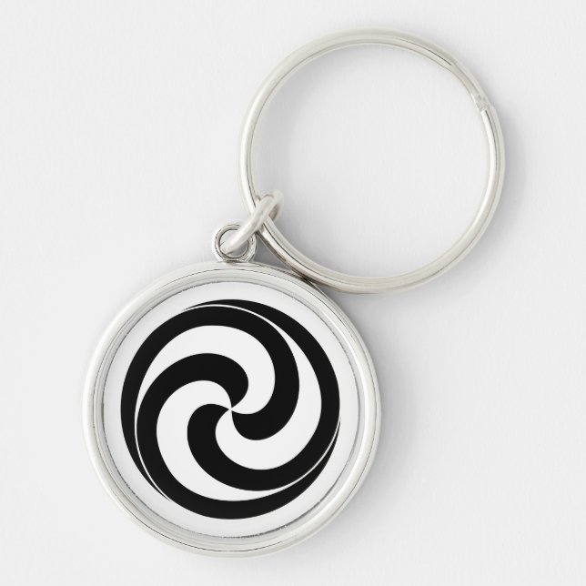 Swirls in shape of ball keychain (Front)