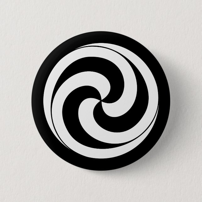 Swirls in shape of ball pinback button (Front)