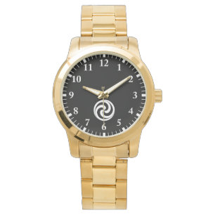 Swirls in shape of ball watch