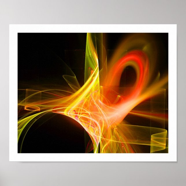 SWIRLS IN YELLOW ORANGE POSTER (Front)