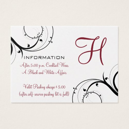 Swirls Information Card Business Card Template