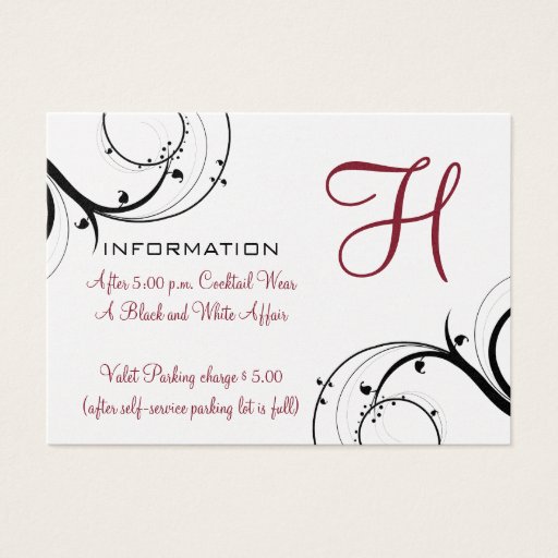 Customizable Swirls Information Card Business Card Template