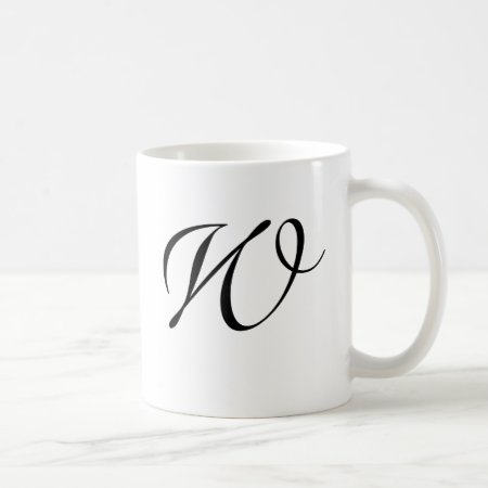 Swirls Monogrammed Mug