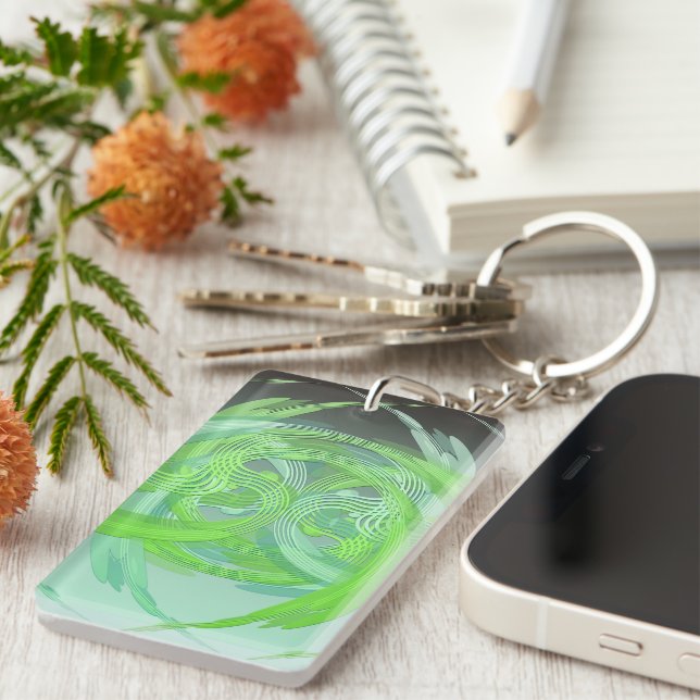 Swirls n Waves Keychain (Front Right)