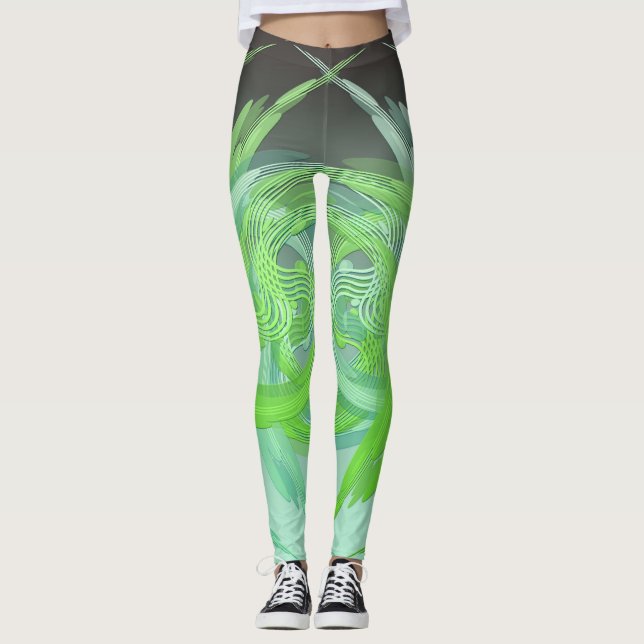 Swirls n Waves Leggings (Front)