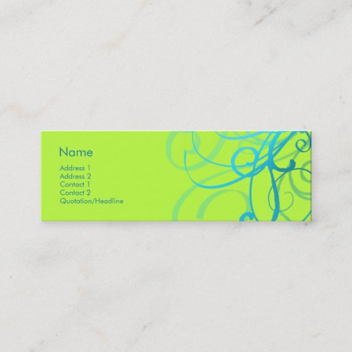 Customizable Swirls No. 0001 Business Card