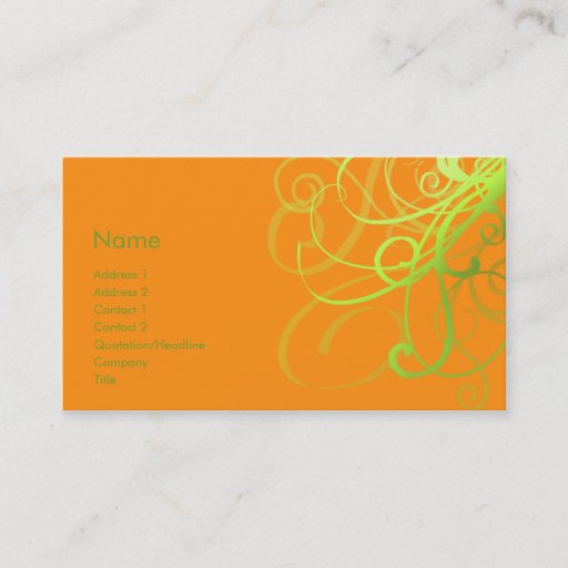 Customizable Swirls No. 0002 Business Cards