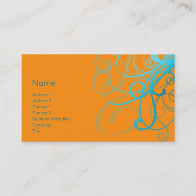 Swirls No. 0003 Business Card (Front)