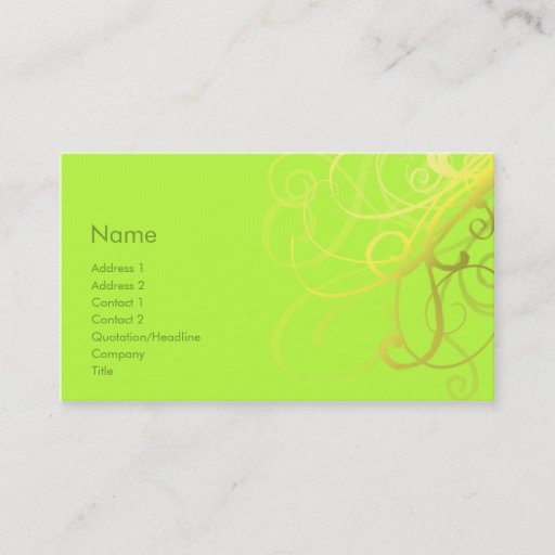 Customizable Swirls No. 0006 Business Card Templates