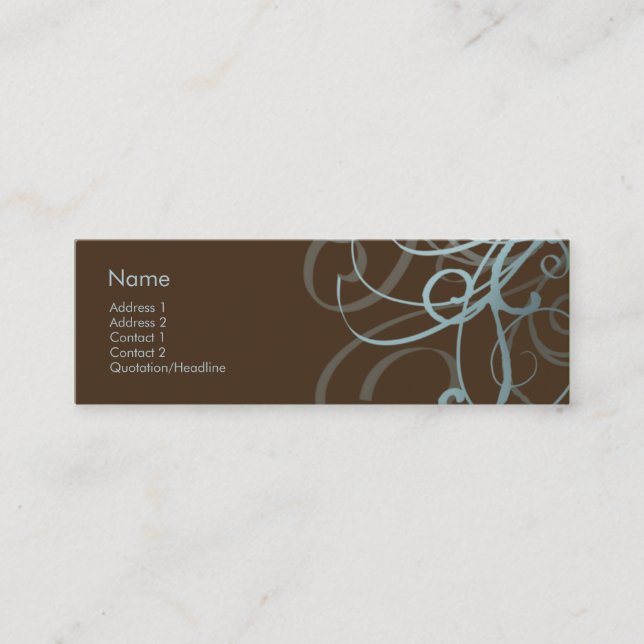 Swirls No. 0009 Mini Business Card (Front)