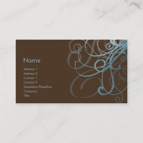 Swirls No. 0010 Business Card