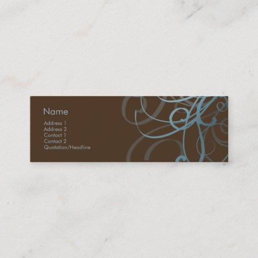 Customizable Swirls No. 0010 Business Card