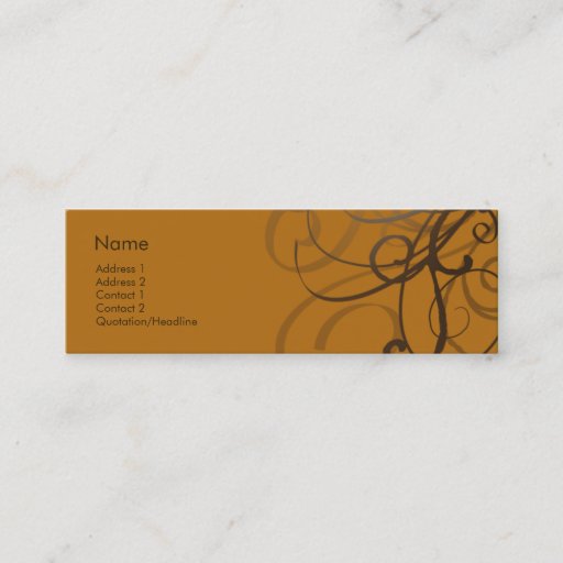 Customizable Swirls No. 0013 Business Card Template