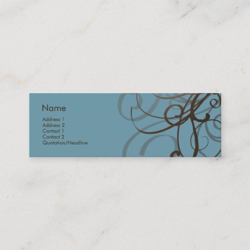 Customizable Swirls No. 0014 Business Card Template