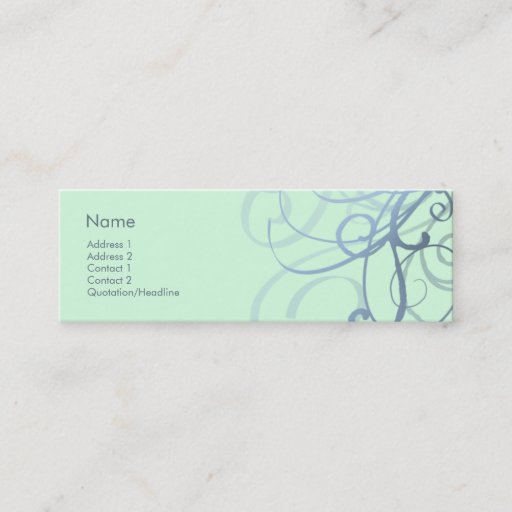 Customizable Swirls No. 0023 Business Card