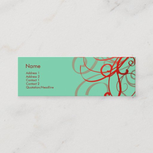 Customizable Swirls No. 0024 Business Cards