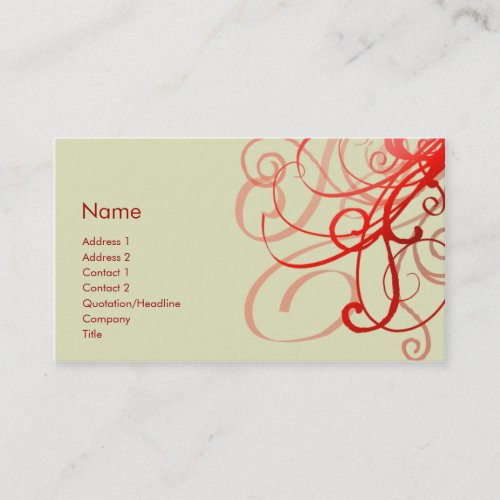 Swirls No. 0025 Business Cards