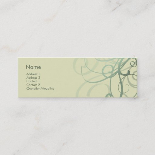 Customizable Swirls No. 0026 Business Cards