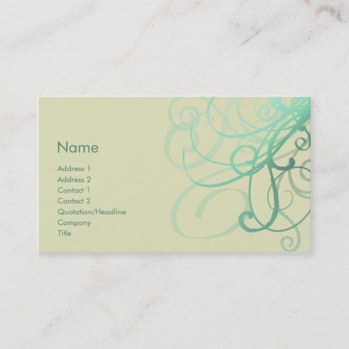 Swirls No. 0027 Business Card