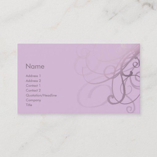 Customizable Swirls No. 0031 Business Card Templates