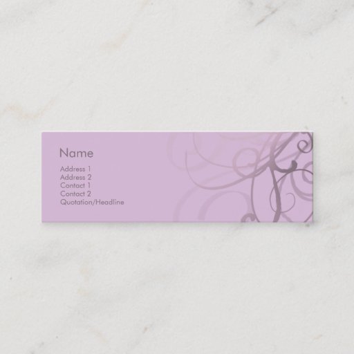 Customizable Swirls No. 0031 Business Card Template