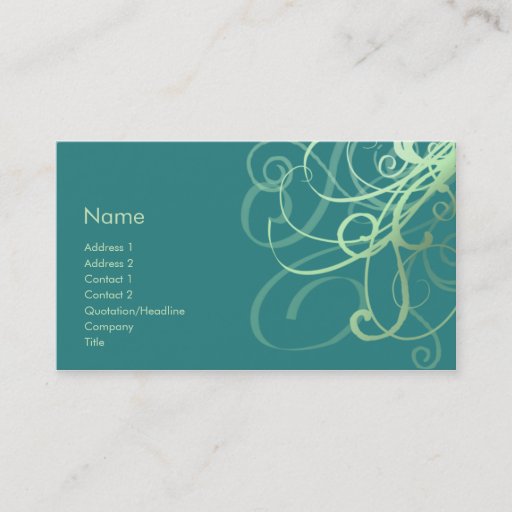 Customizable Swirls No. 0032 Business Cards