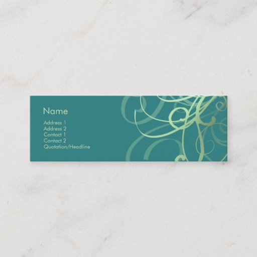 Customizable Swirls No. 0032 Business Card Template