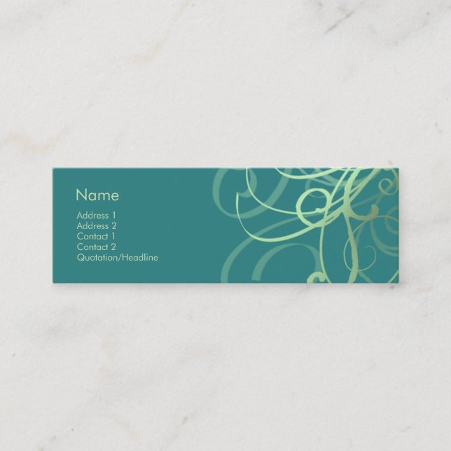 Swirls No. 0032 Mini Business Card (Front)