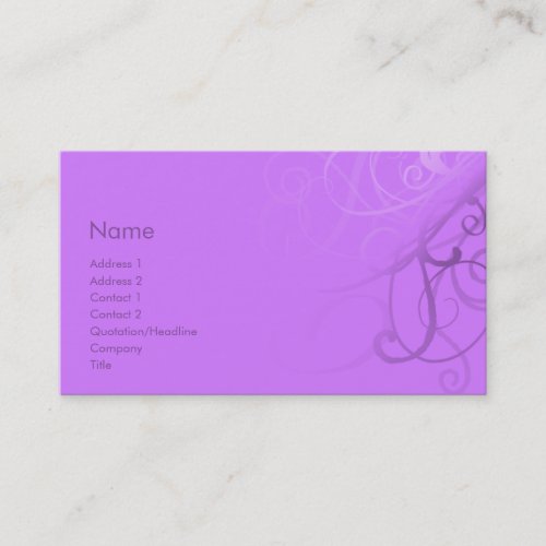 Swirls No. 0038 Business Card Template