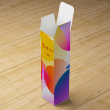 Swirls of Color Wine Box - customize