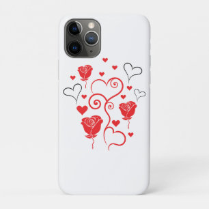 Swirls of Hearts and Roses iPhone 11 Pro Case