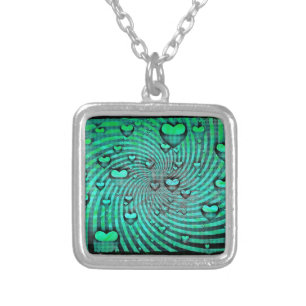 Swirls Of Hearts Silver Plated Necklace