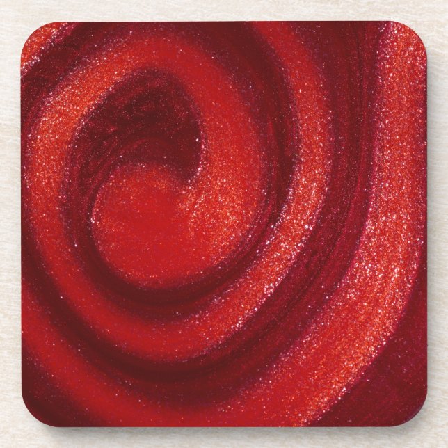 Swirls of nail polish drink coaster (Front)