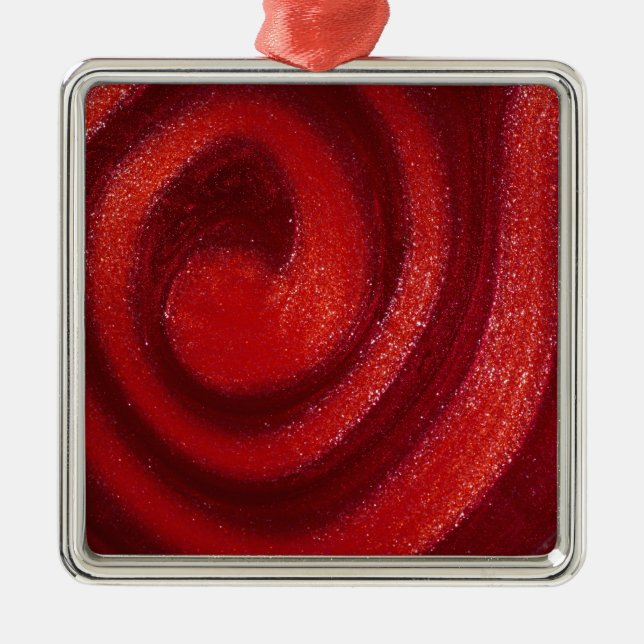 Swirls of nail polish metal ornament (Front)