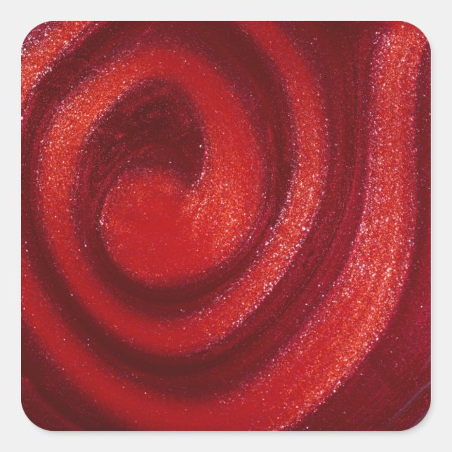 Swirls of nail polish square sticker (Front)