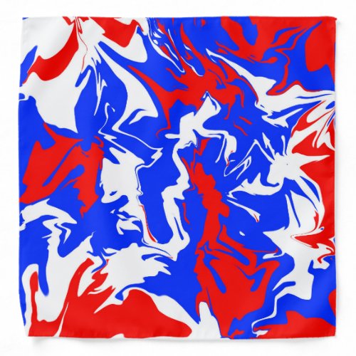 Swirls of Red White and Blue Bandana