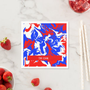 Swirls of Red, White and Blue Napkins