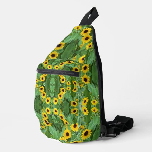 Swirls of Sunflowers  Sling Bag